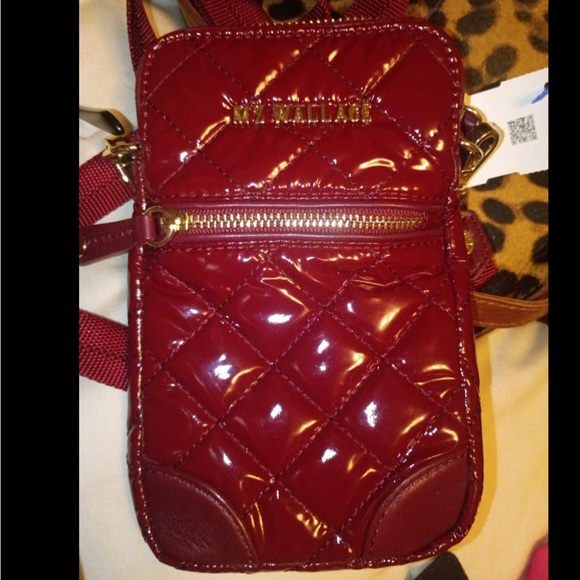 MZ Wallace Quilted Micro Crosby Crossbody Bag in Port Lacquer /Gold - Picture 11 of 11